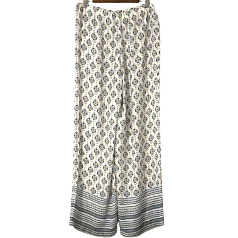 BCBGMaxazria Wide Leg Chiffon Pants Womens Small Beachy Boho Coastal Vacation